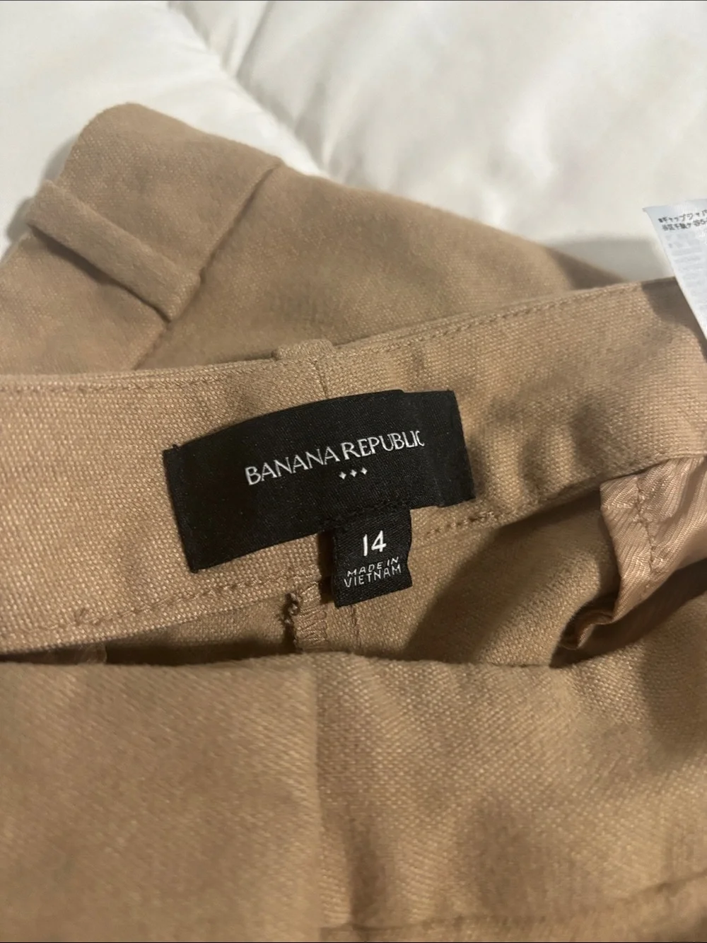 Banana Republic Soft Khaki Slacks Tan Business Casual Pants Women’s 14